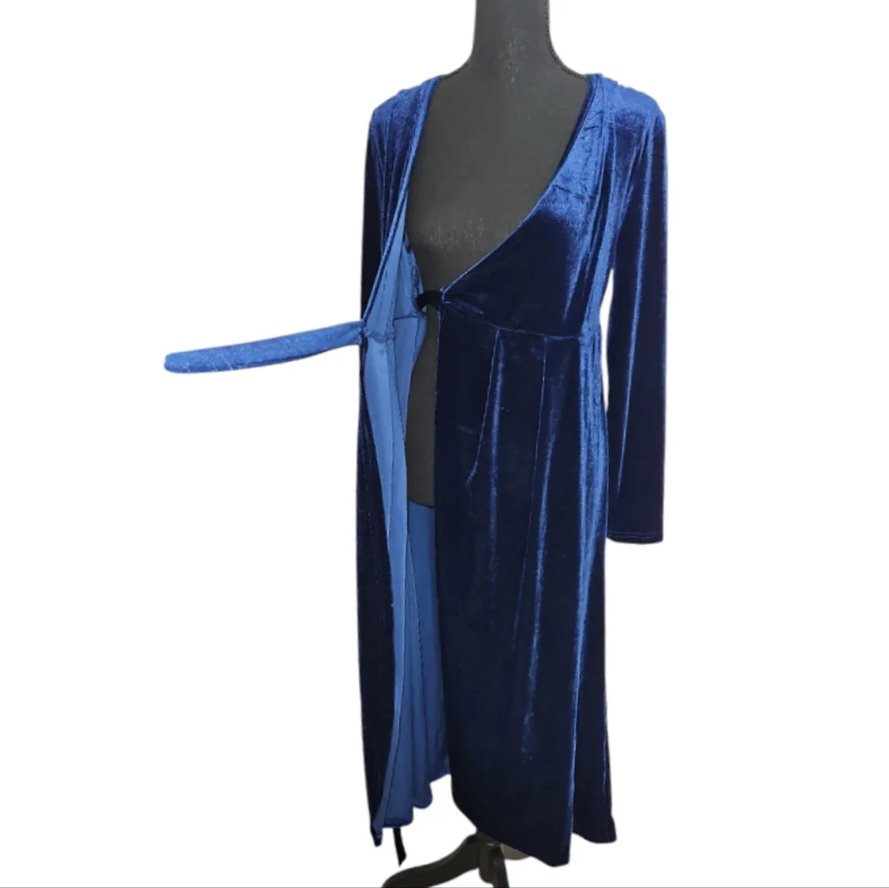 WOMEN'S VELVET WRAP DRESS